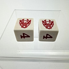VINTAGE 1980 - DEMON/ORC D6s (RARE GAMESCIENCE RANDOM ENCOUNTER MONSTER DICE!!)