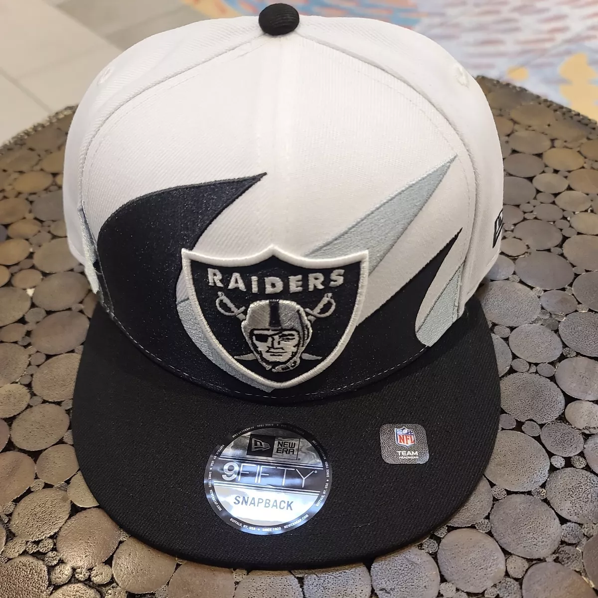 Vtg oakland raiders cap new ERA 9/fifty retro wave logo shark tooth  snapback nwt