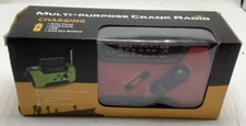 Solar Crank NOAA Emergency Weather Alert Radio  W/ AM/FM/SW Broadcast Box light