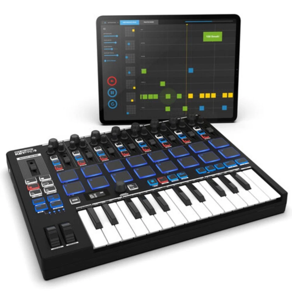 Reloop Keypad Pro USB-MIDI Controller mit Auray FP-P1L Universal Klavier Pedal Kit - Bild 4 von 4