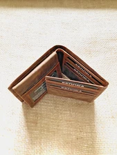 SEDONA Buffalo Leather bifold wallet, 16 card slots, 2 id windows