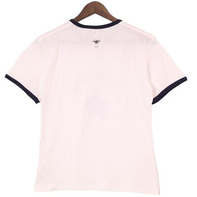 Christian Dior 253T40A4403 White cotton linen star logo T Christian Dior 253T40A4403 White cotton linen star logo T