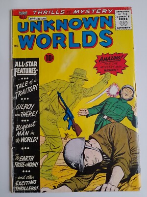 Unknown Worlds #4 Dez - Jan 1960/61 Gut + 2,5 ACG Ogden Whitney Cover Art