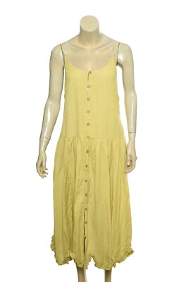 Free People Lora Midi Dress S 6 Women's Casual Buttondown Sleeveless NEW  39291 | eBay