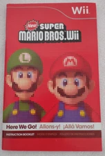 NINTENDO WII NEW SUPER MARIO BROS Booklet Game Instructions Only- NO GAME