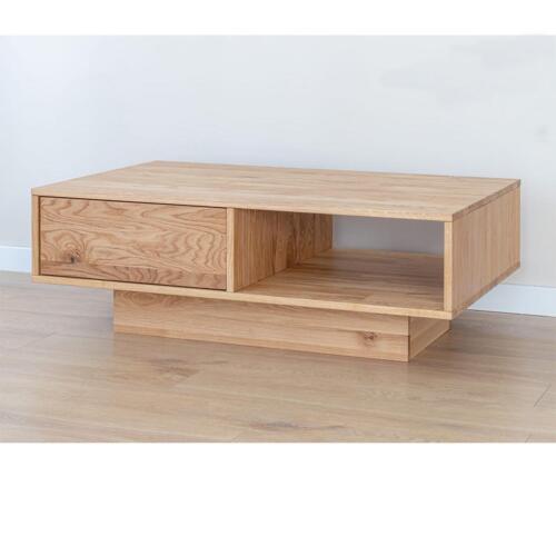 Moderner Heller Wohnzimmer Couchtsch Brauner Holztisch Stilvolle Tische - Bild 1 von 5