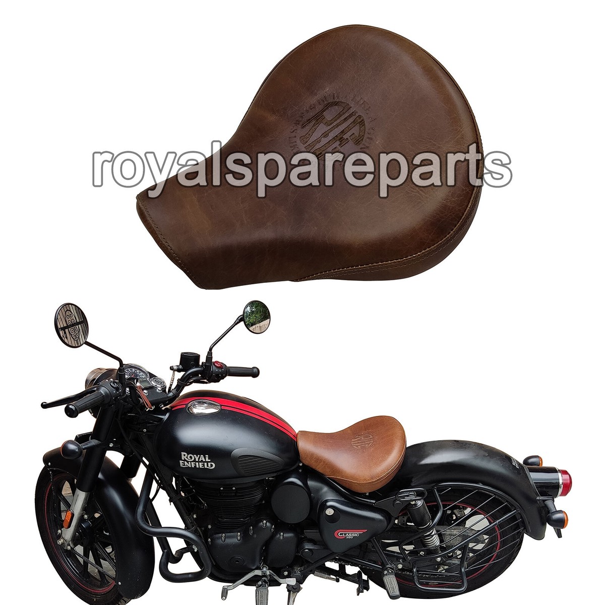 Fit For Royal Enfield Classic REBORN 350 D4 Leather Low Rider Seat
