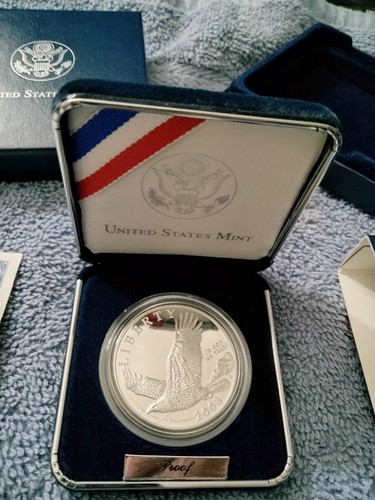 2008 P American Bald Eagle Proof Commemorative 90% Silver Mintage Not Over 500K - Picture 4 of 9