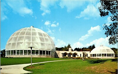 Vintage Michigan MI Postcard Hidden Lake Gardens Tipton MSU Conservatory