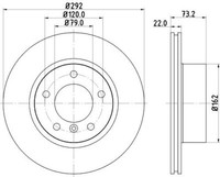 2X Hella 8DD 355 111-241 Bremsscheibe FüR Bmw