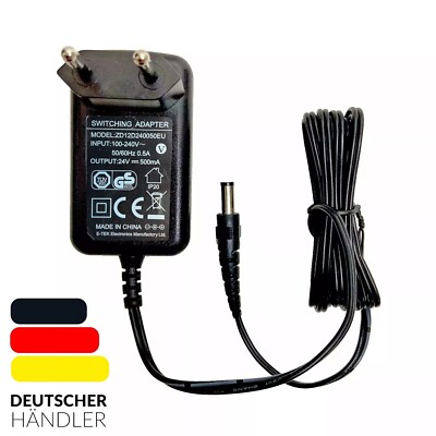Ladegerät Kabel Handstaubsauger Netzteil 24V 500mA 50/60Hz 0.5A ZD12D240050EU