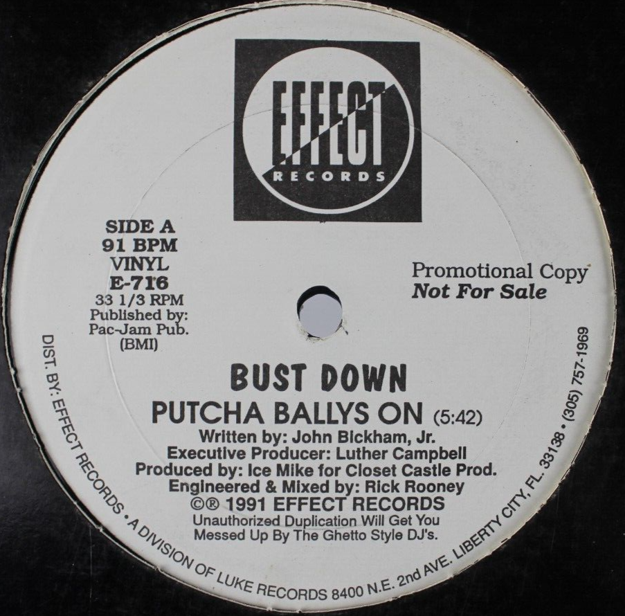 BUST DOWN PUTCHA BALLYS ON 91 BPM 12" VINYL RECORD *QUICK SHIP* eBay