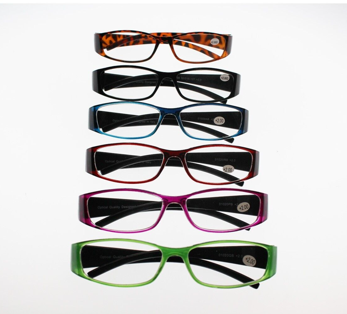 Pairs Reading Glasses Black Blue Green Red Pink Tortoise  Magnification