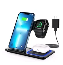 NIB Wireless Charger, 3 in 1 Fast Charging Station for iPhone 15 14 13/12/11