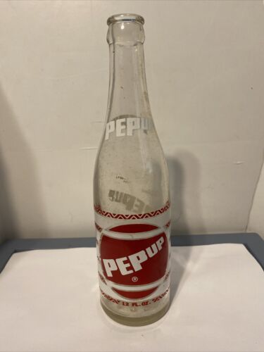 vintage ACL pop SODA bottle:  PEP UP of SAN ANTONIO, TEXAS - 12oz ACL 1950s