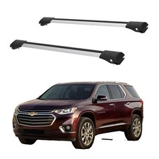 Juego de barras transversales para portaequipajes de techo para Chevrolet Traverse desde 2018 juego gris
