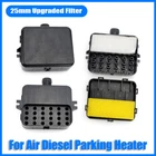 25mm Upgraded Filter Silencer Air Diesel Heater Intake For Car Truck Black @
