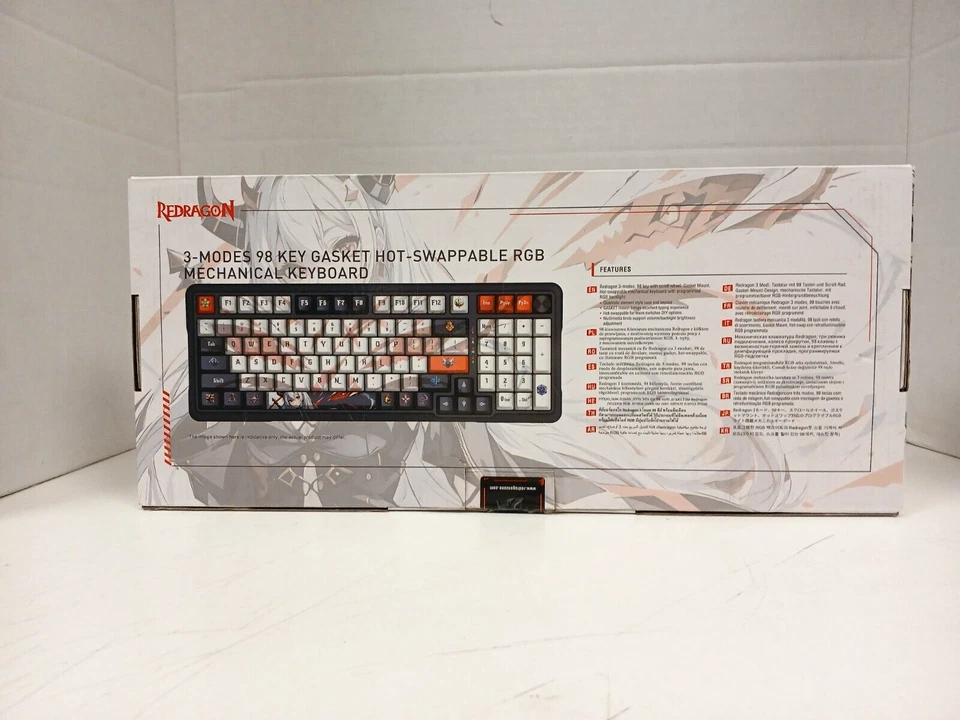 Redragon EISA K686 PRO SE 98 Key RGB Gasket Hot-Swappable Mechanical Keyboard - Image 2 of 4