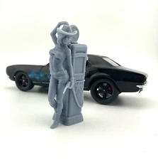 Fill her up  gas pump attendent, Brandee, Diorama 3d printed