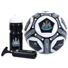 Newcastle United FC Signature Set with Ball Bottle & Pump Gift Official Licensed