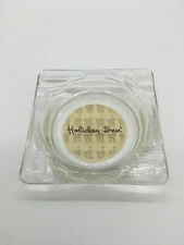 Vintage Holiday Inn Clear Glass Ashtray with logo on bottom