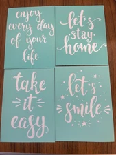 Reusable Transfers Set of 4 -  5" x 7" New
