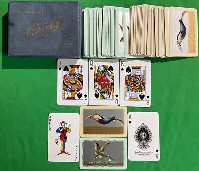 TWIN SET alt Vintage benannt * BLACK GROUSE + SNIPE * Spielkarten BARRIBAL VÖGEL