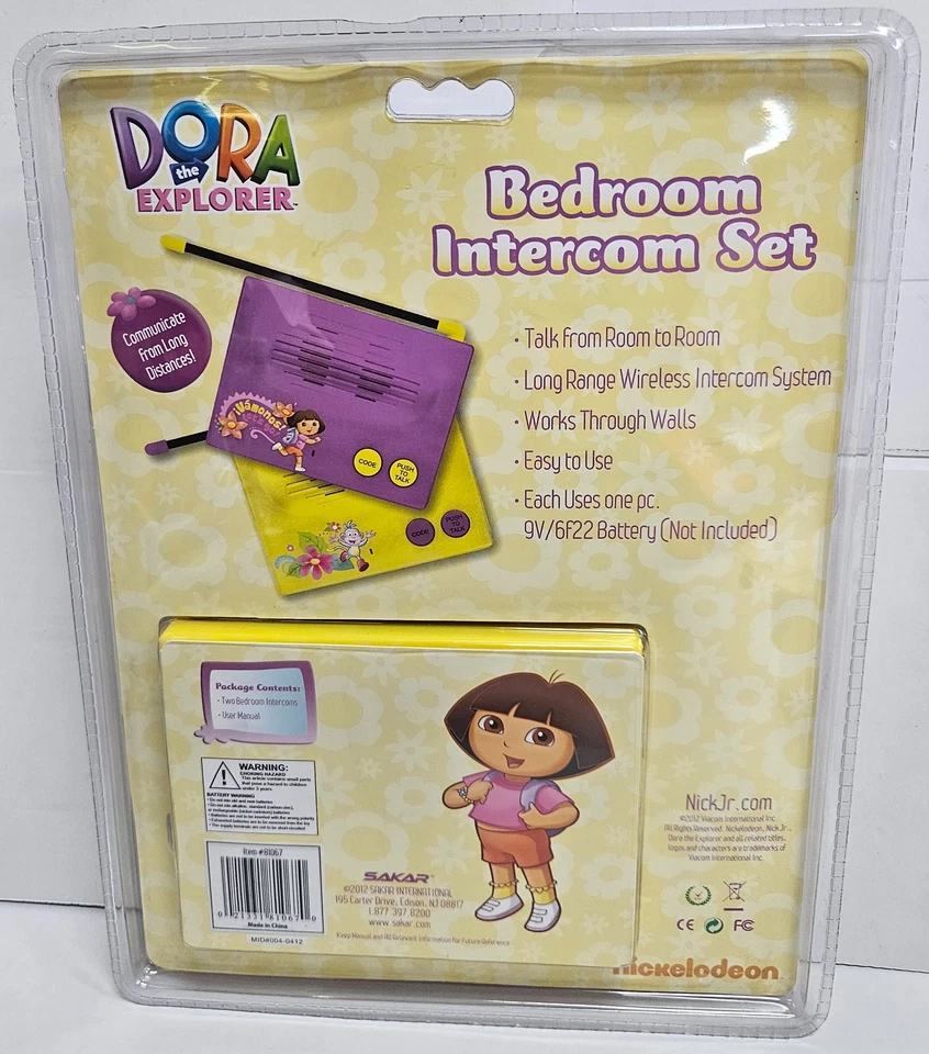 Juego de intercomunicación de dormitorio Dora The Explorer sistema inalámbrico para niñas, niños Foto 2 de 2