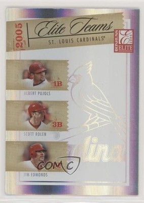 2005 Donruss Elite Teams 187/1500 Albert Pujols Scott Rolen Jim Edmonds HOF 0h4v