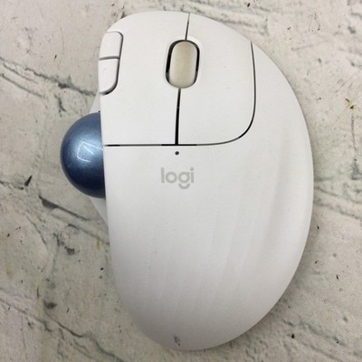 Logitech Ergo M575 Ergonomic Wireless Trackball Mouse  With Dongle WHITE TESTED