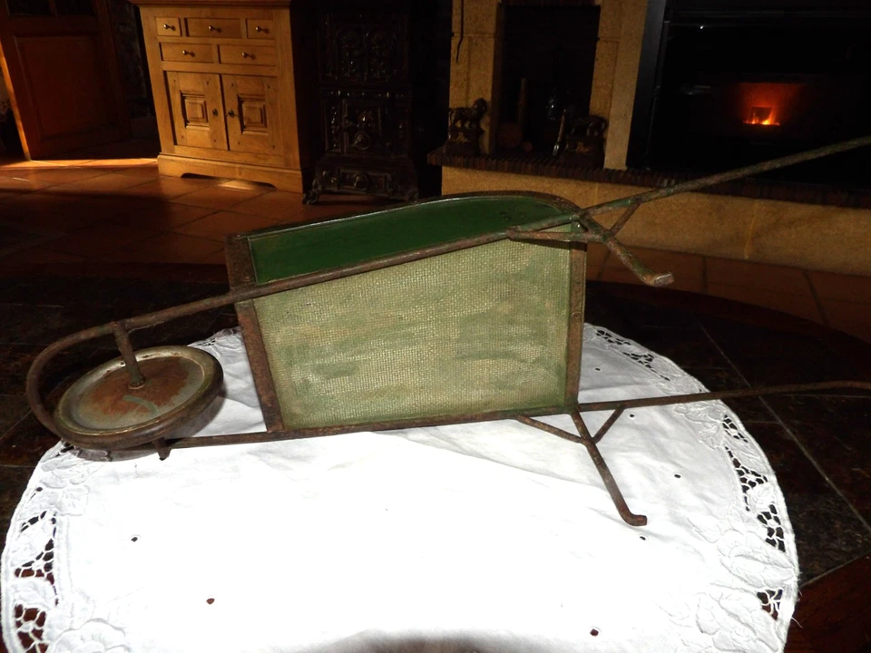 Ancienne brouette,jouet ancien,accessoire Ours, Poupée,décoration,1950 - Photo 3/4