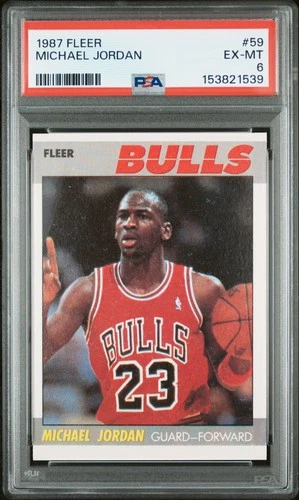 1987 FLEER #59 MICHAEL JORDAN PSA 6