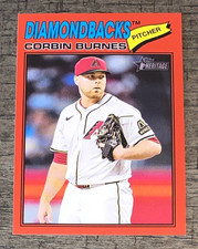 Corbin Burnes 2026 Topps Heritage Red Border Parallel SP Diamondbacks #238
