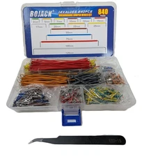 BOJACK 14 Values 840 pcs Solderless Breadboard Jumper Wire Kit 2-125mm NEW