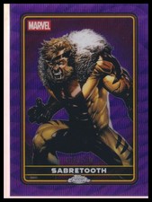2025 Topps Chrome Marvel Deadpool Sabretooth #7 Purple Wave Refractor 148/250