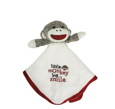 BABY STARTERS BROWN LITTLE MONKEY SECURITY BLANKET RATTLE STUFFED ANIMAL PLUSH