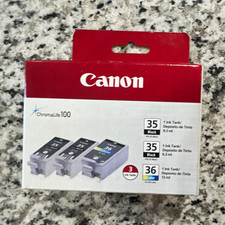 Canon ChromaLife 100 Genuine Inkjet PGI-35 Black  CLI-36 Tri-Color Cartridges