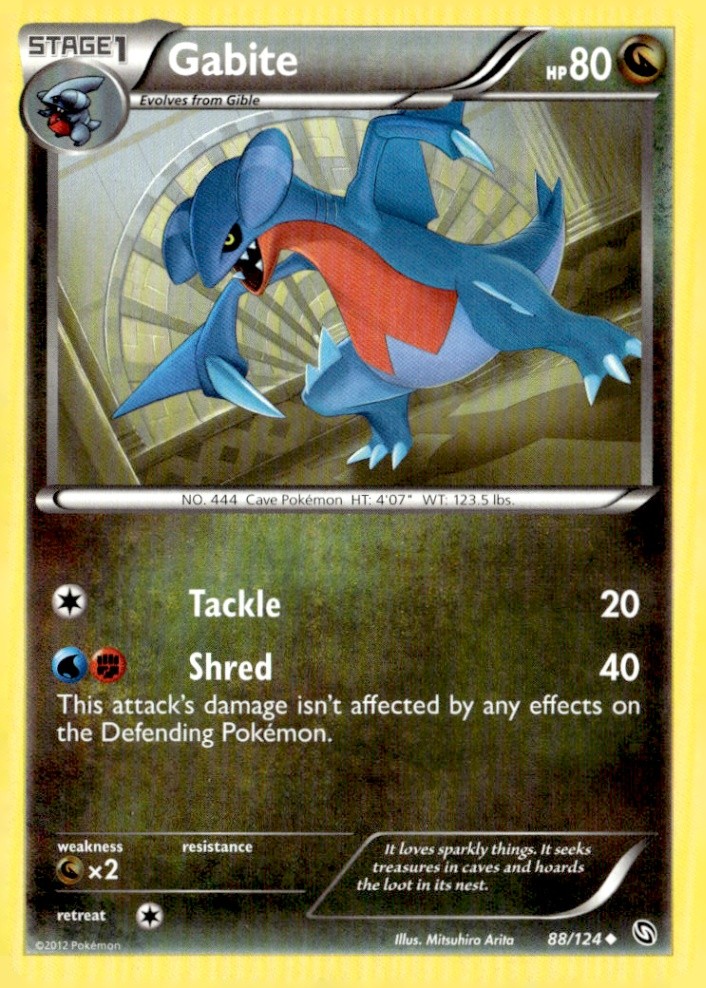 Gabite (88) Uncommon Dragons Exalted 88/124 Pokémon TCG