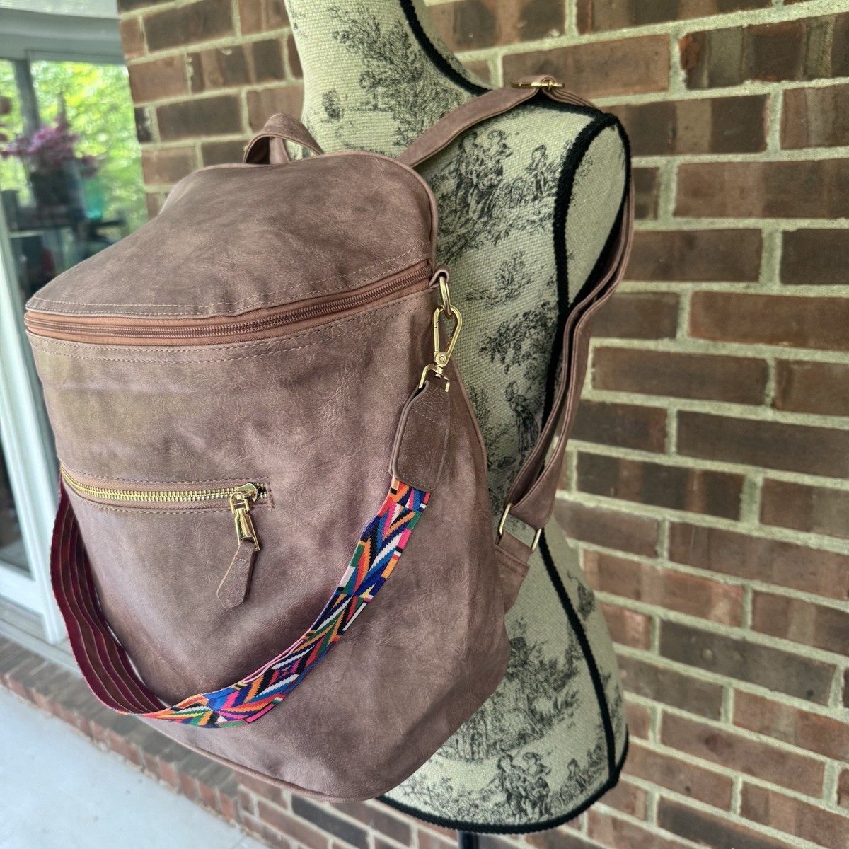 Blush Backpack with Boho Strap NWT Blush Backpack With Boho Strap NEW | eBay main image 3