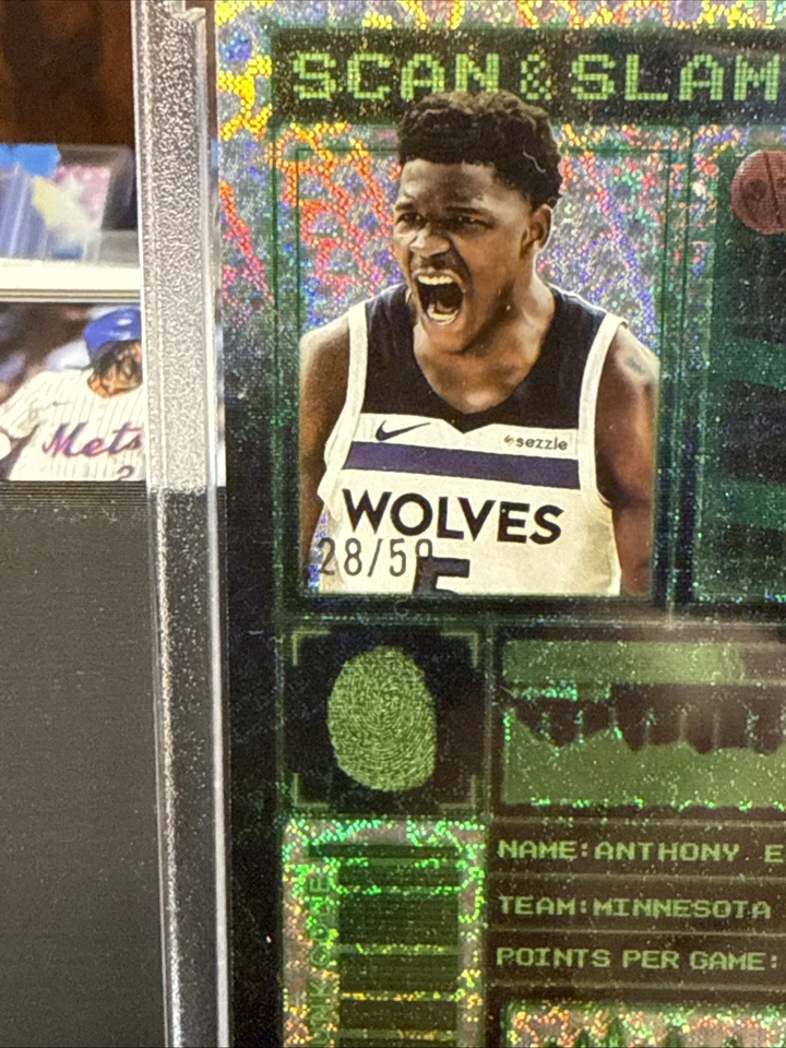 2025-26 Topps Anthony Edwards #ss-9 Black Friday Scan & Slam/50 SP Foto 2 de 3