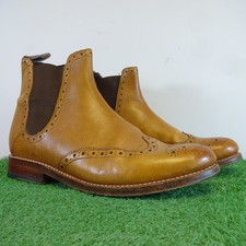 Grenson Boots Size 9 Men's Brown Genuine Leather Jacob Comfort Chelsea Shoes