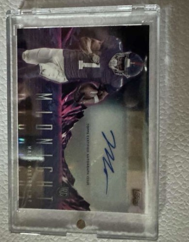 Malik Nabers #RHS-MN 2024 Topps Midnight Rookie Horizon Autograph card