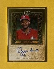 2025 Topps Gilded Ozzie Smith Gold Framed HOF Autograph Emerald Auto #09/25
