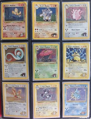 Complete Gym Heroes Set Pokemon Cards 132/132 WOTC 2000 Dragonair Moltres Gengar