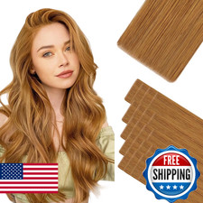HOTBANANA Invisi Edge Tape in Hair Extensions Human Hair, 10inch 30g 20pcs Aubur