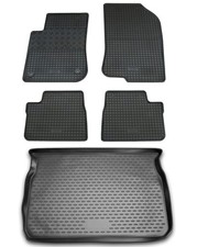 Gummi Kofferraumwanne Fußmatten für Peugeot 208 2012- Set Passform Matten Wanne