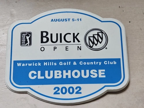 Rare 2002 Buick Open Golf Badge Tiger Woods Wins  - product listing photo