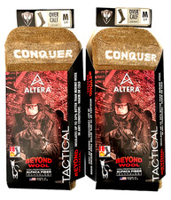ALTERA TACTICAL"CONQUER" 2-PR 63 ALPACA SILVER OTC SOCKS TAN SZ MD FIT 5-9 SHOE