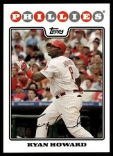 2008 Topps Ryan Howard Philadelphia Phillies #100