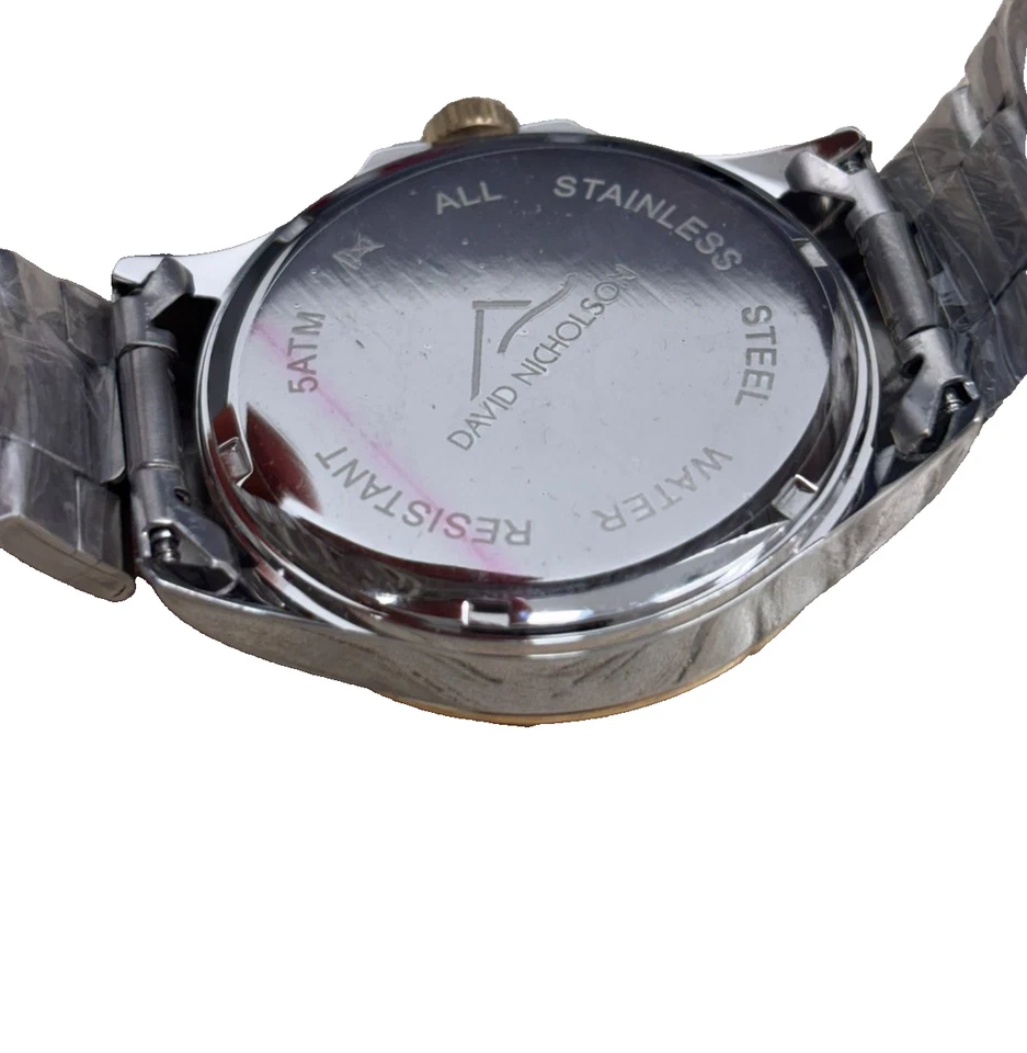 OROLOGIo DAVID NICHOLSON BICOLORE UOMO ACCIAIO CORONA A VITE - Immagine 4 di 4